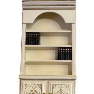 Living Room Dollhouse Miniature Set - Bookcase, Coffee Dinner Table, Side Table